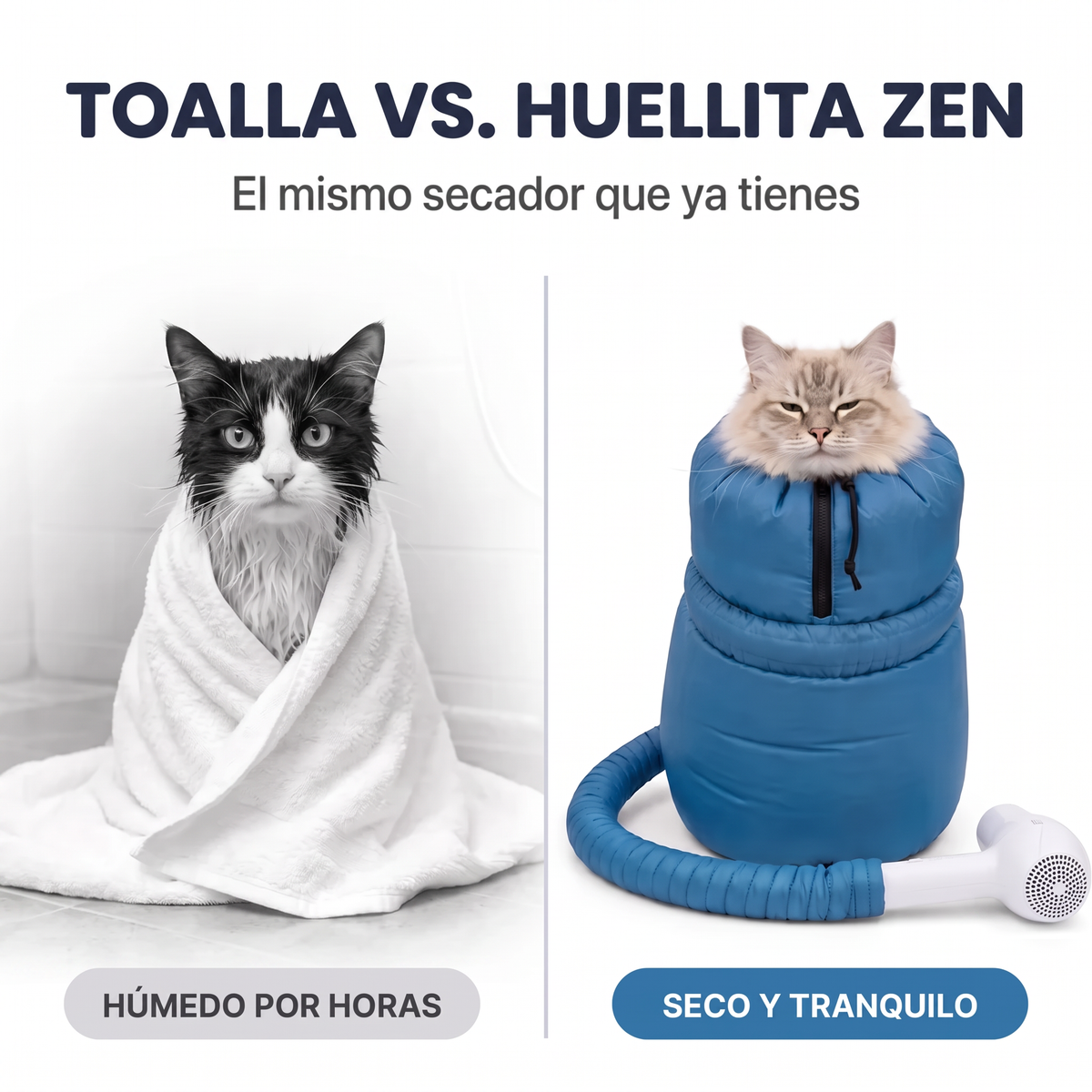 Secador inflable para gatos