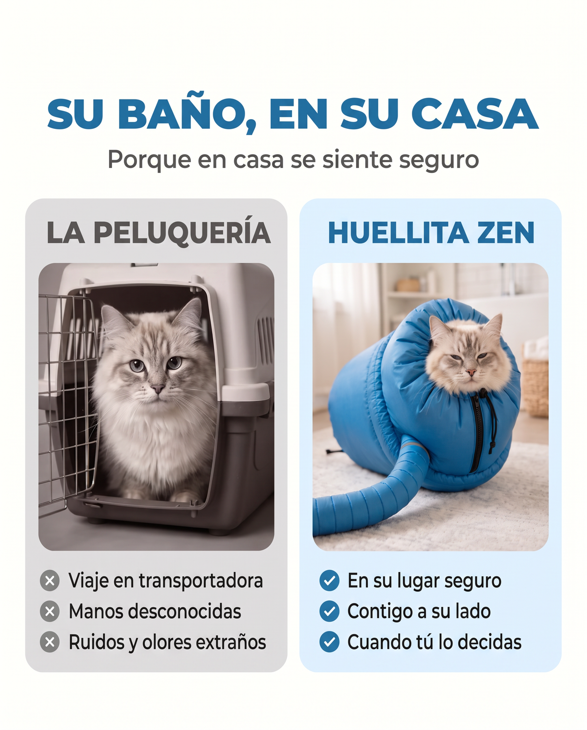 Secador inflable para gatos